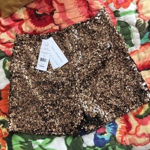 French Connection Cosmic Sparkle Short Tiger Gold